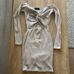 AKIRA Cream Long Sleeve Dress
